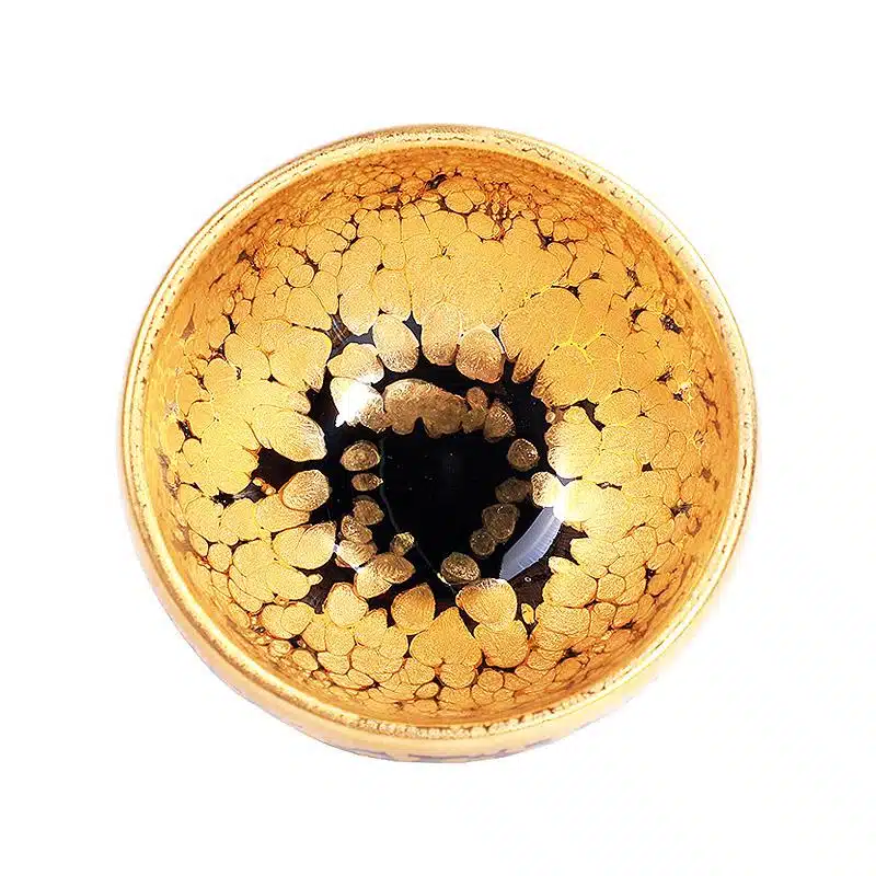 Gold Jian Zhan Tenmoku Tea Cup