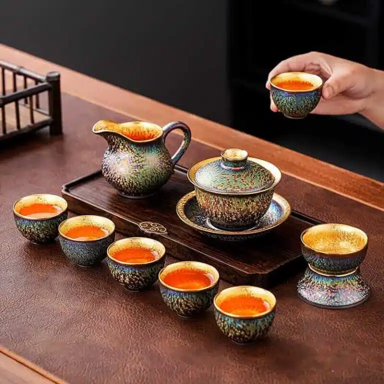 Golden Magic Jian Zhan Tenmoku Tea Set