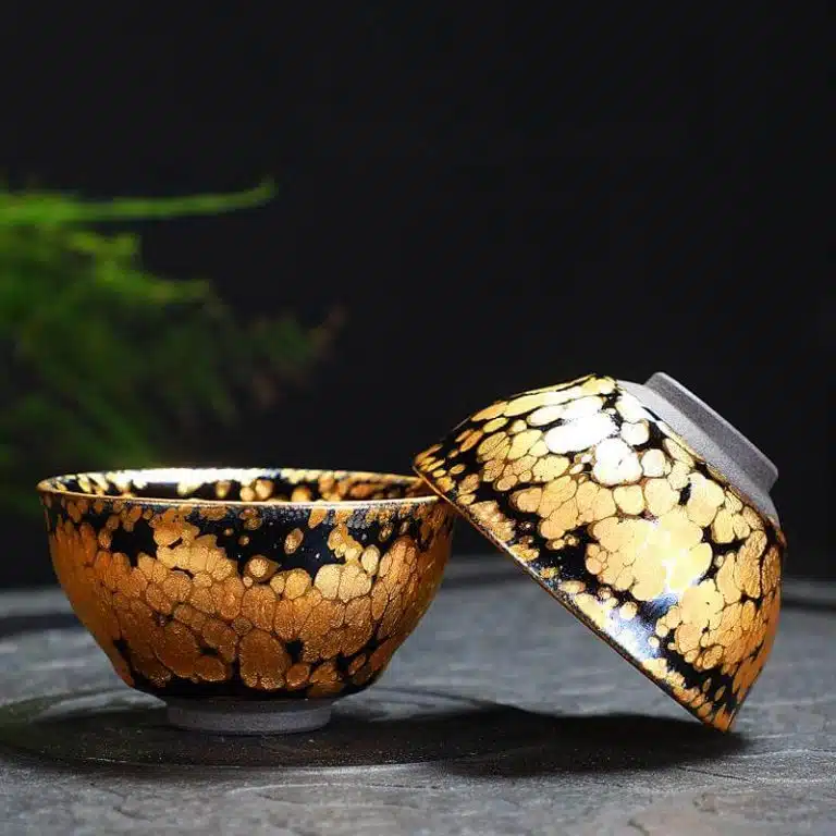 Gold Jian Zhan Tenmoku Tea Set