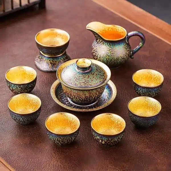 Golden Magic Jian Zhan Tenmoku Tea Set