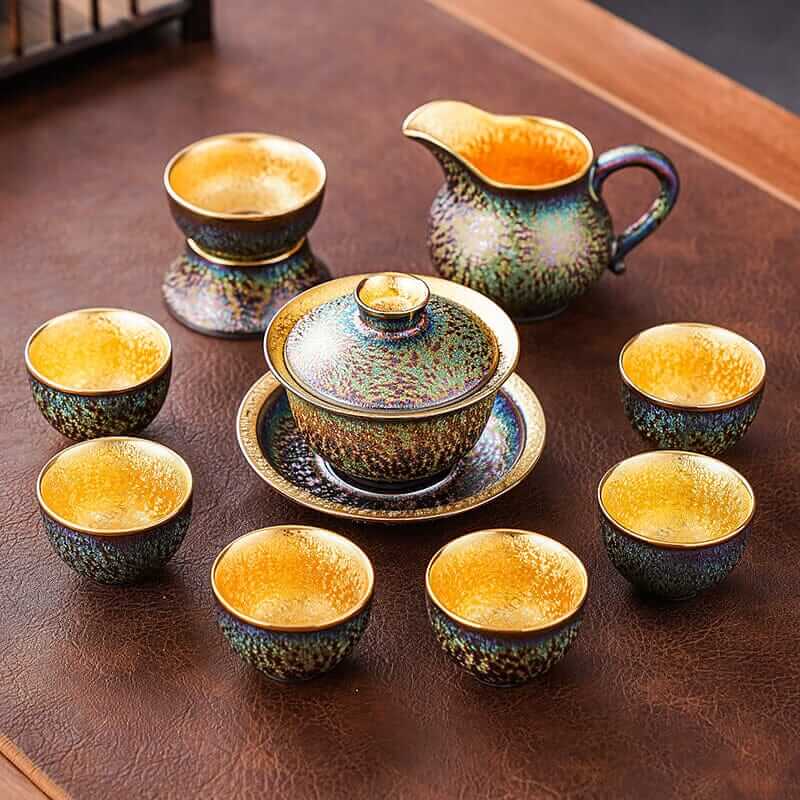 Golden Magic Jian Zhan Tenmoku Tea Set