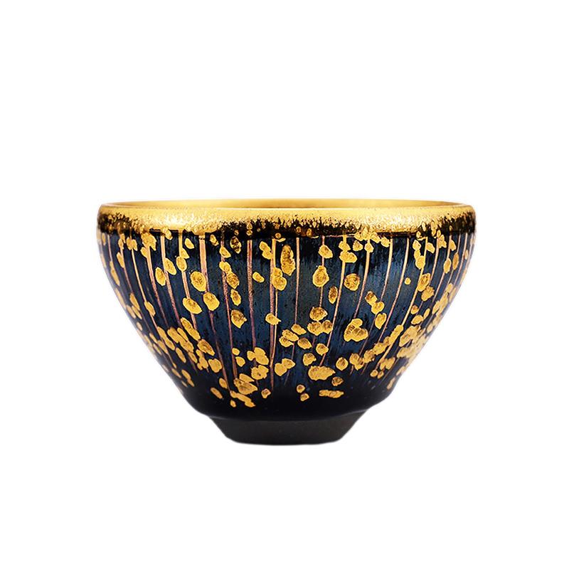 Golden Drops Jian Zhan Tenmoku Tea Cup
