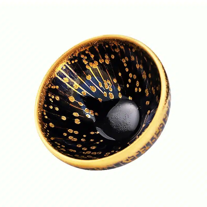 Golden Drops Jian Zhan Tenmoku Tea Cup