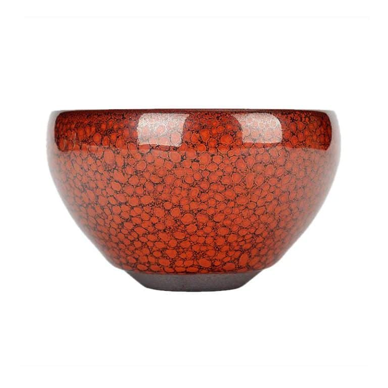 Orange Jian Zhan Tenmoku Tea Cup