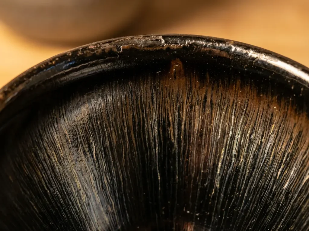 Authentic Tenmoku Hare's Fur Close Up