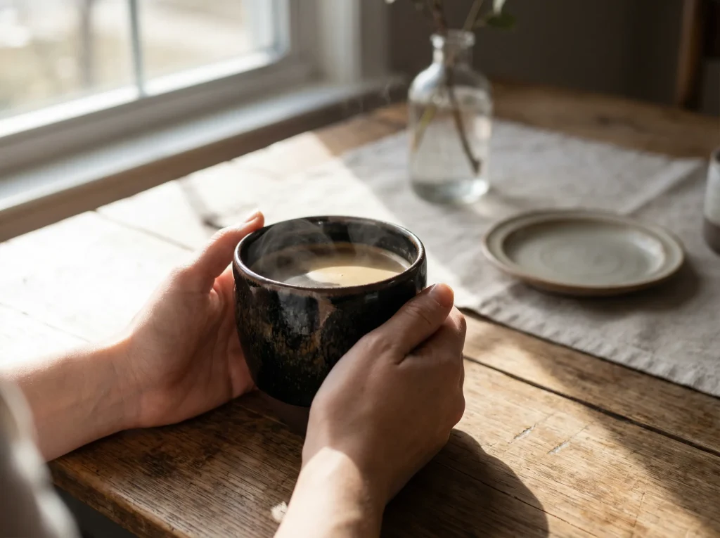 Daily Coffee Ritual with Tenmoku Cup Mindful Morning Routine