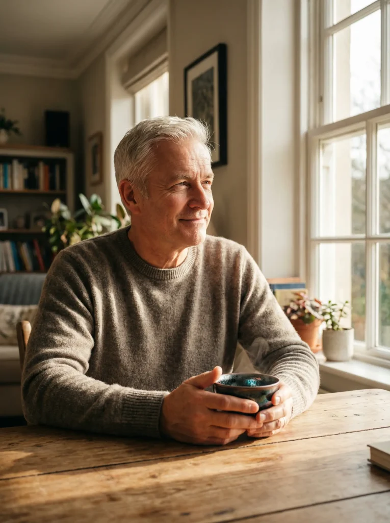 Father Enjoying Morning Coffee Jian Zhan Cup Gift