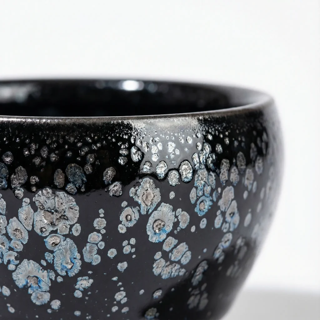 Handcrafted Jian Zhan Tea Cup Oil Spot Glaze Fathers Day Gift