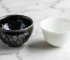 Jian Zhan Black Porcelain Tea Cup vs Fine White Porcelain Tea Cup Side by Side Comparison