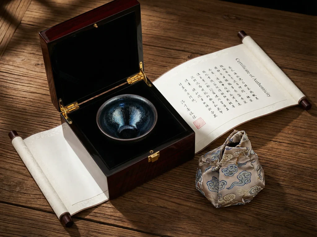 Jian Zhan Cup Premium Gift Box Certificate Fathers Day Packaging