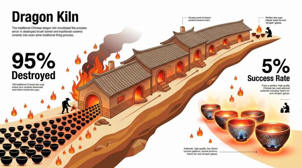 Why Are Jian Zhan Tea Cups So Expensive 2 Jian Zhan Dragon Kiln Success Rate Only 5 Percent Sellable