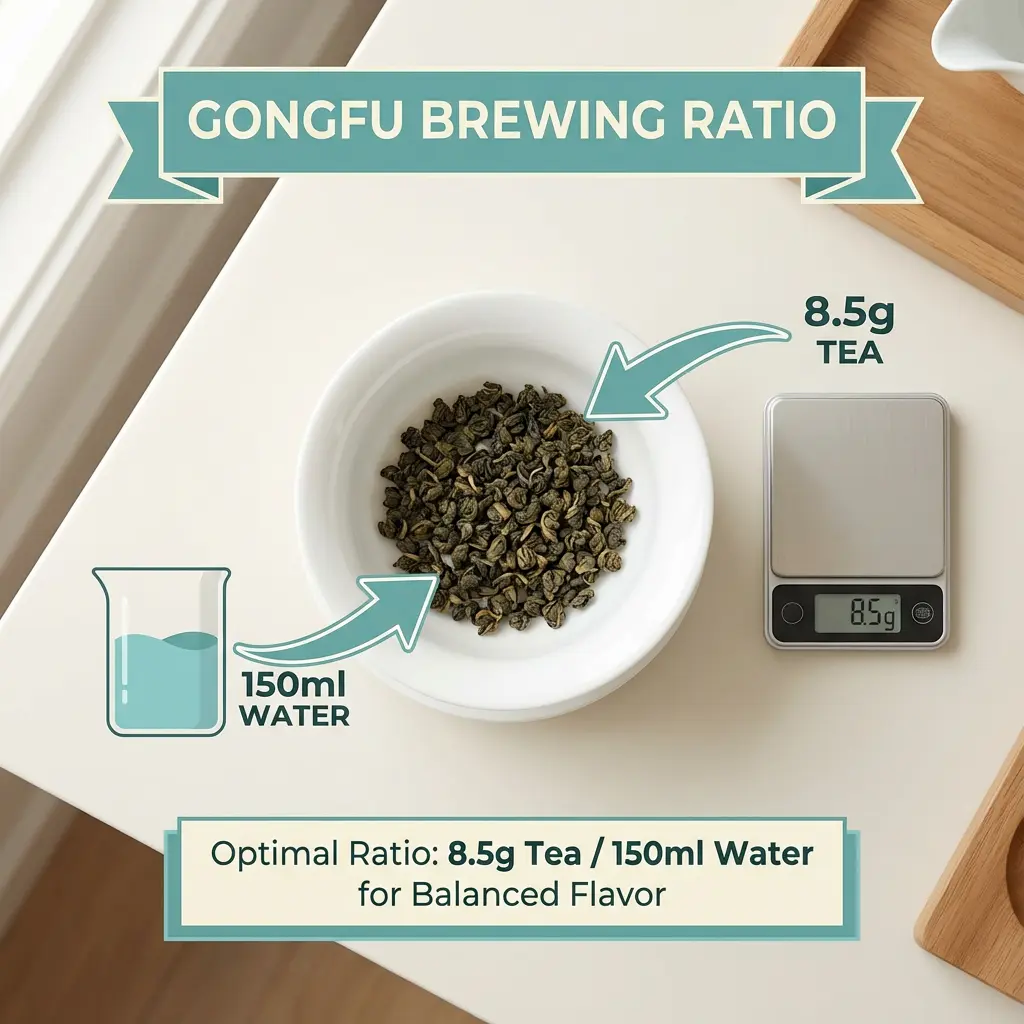 Proper Tea to Water Ratio for Gongfu Cha Brewing