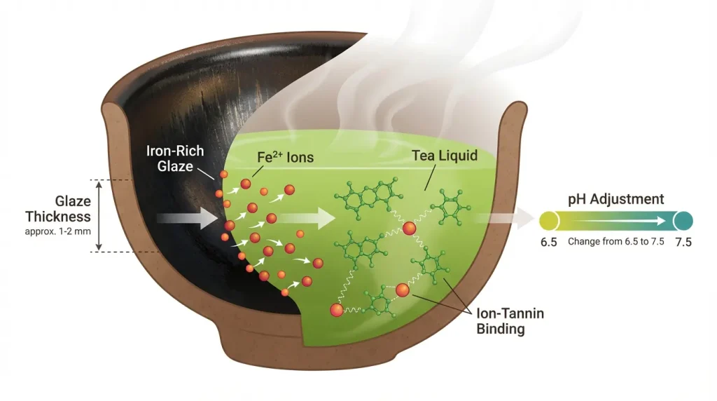 Tenmoku Tea Cup Chemical Process Diagram