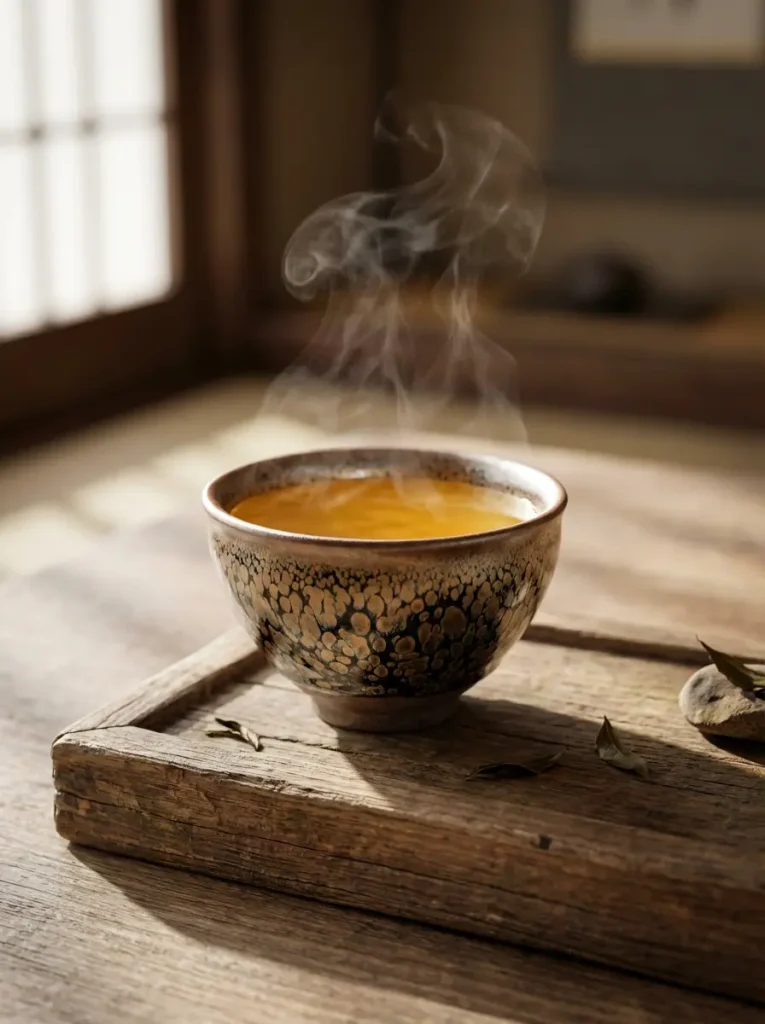 Tenmoku cup oolong tea pairing