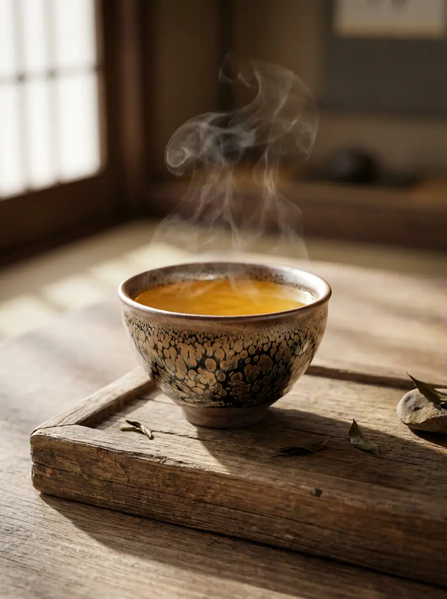 Tenmoku cup oolong tea pairing