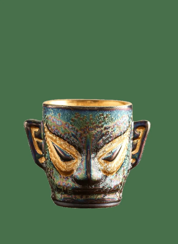 How to Choose the Right Zen Tea Cup Tenmoku Teacup for You 3 Hare's fur Tenmoku tea cup with Mask glaze pattern, ideal for everyday tea drinking