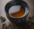 Oolong tenmoku cup amber tea