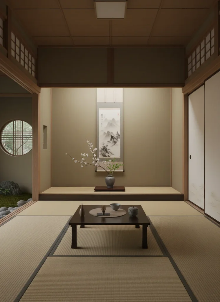 Tenmoku Tea Cups vs Chawan: Key Differences Explained 3 Traditional Japanese tea room with tatami