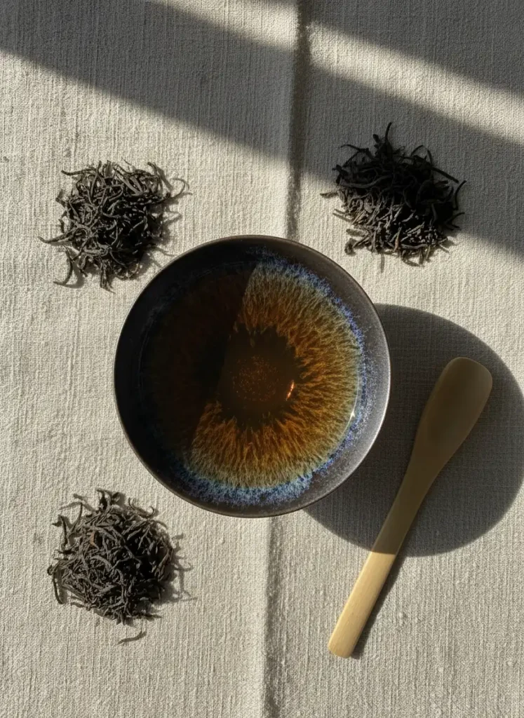 Jian Zhan for Sake: A New Way to Enjoy Your Cup 4 Jian Zhan hare's fur tea bowl top-down view