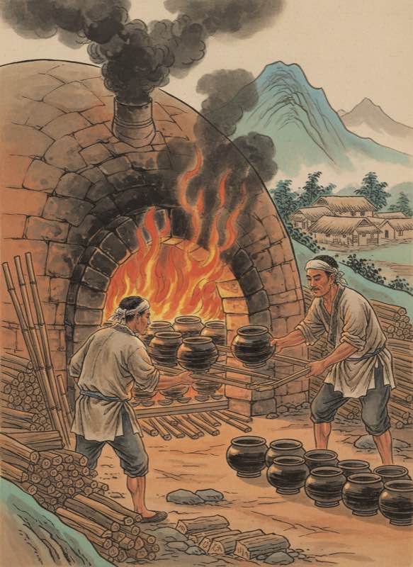 Song Dynasty Jianyang kiln firing process for Jian Zhan Song Dynasty Jianyang kiln firing process for Jian Zhan
