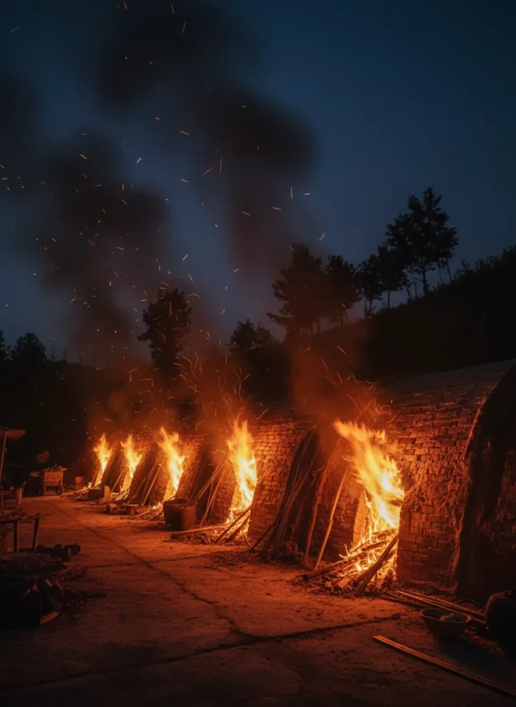 Why Are Jian Zhan Tea Cups So Expensive? The Value Behind the Craft 3 Traditional wood-fired dragon kiln in Jianyang Fujian China where authentic Jian Zhan tea cups are fired at 1300°C