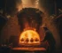 Traditional Chinese dragon kiln firing Jian Zhan tea cups with intense fire and smoke at 1300 degrees