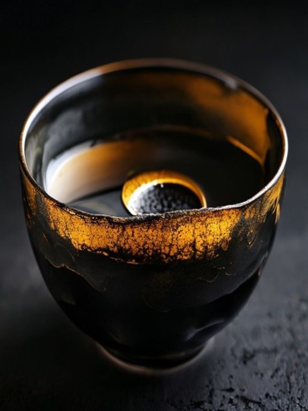 Tenmoku oil spot crystallography featured